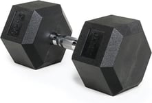 TREXO Haltères Hexagonaux 25 kg en fonte caoutchoutée durable Alteres Musculationà la maison Halteres avec poignée ergonomique Fitness, Gymnastique Musculaire 1x Haltère