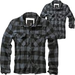 Brandit Check Shirt Homme, Noir-Gris, XXL