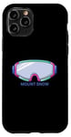 Coque pour iPhone 11 Pro Retro Mount Snow Vermont Masque de ski