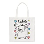 A Whole Llama Love Regular Tote Bag Valentines Wife Girlfriend Boyfriend Shopper