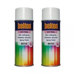 Lot de 2 bombes de peinture Belton Spectral RAL9016 Blanc signalisation 400ml