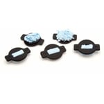 5x Capuchons avec mèche, Wick Cap compatible avec iRobot Braava 390T robot aspirateur laveur - Éponge de mouillage de rechange, noir / bleu - Vhbw