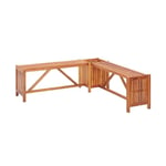 Banc de jardin et jardinière 117x117x40 cm Bois solide d'acacia