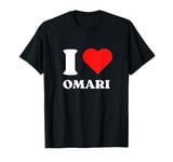 I Love Omari I Heart Omari Name Y2k Valentines Day T-Shirt