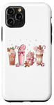 iPhone 11 Pro Ginger Man Cookies Christmas Coffee Latte Pink Xmas Season Case