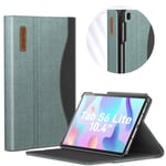 INFILAND Compatible with Samsung Galaxy Tab S6 lite 10.4 2020, Front support Case with Bussiness Pocket compatible with Galaxy Tab S6 lite 10.4 inch (P610/P615) 2020, Auto Wake/Sleep, Mint Green