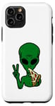 Coque pour iPhone 11 Pro Alien Loving Pizza, ET, vaisseau spatial, zone 51, OVNI, UAP, DRONE