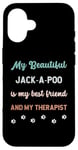 Coque pour iPhone 16 Jack-A-Poo Jackapoo Chien Papa Maman Ami et Thérapeute