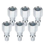 6pcs 1/4" NPT Female Air Plug A Style A Type Plugs for Air Compressors