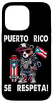 iPhone 14 Pro Max Puerto Rico Se Respeta Urban Skater Bear Boricua Flag PR Case