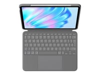 Logitech Combo Touch - Clavier et étui - avec trackpad - rétroéclairé - Apple Smart connector - QWERTY - Espagnol - gris oxford - pour Apple 11-inch iPad Air (M2); 13-inch iPad Air (M2)