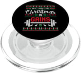 All I Wish For Christmas Is Gains Fitness Gym Ugly Christmas PopSockets PopGrip pour MagSafe