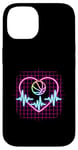 Coque pour iPhone 14 Heartbeat Panier de basketball Heart Line Pulse Player Sport Basket