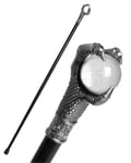 Penny Dreadful Gothic Dragon Claw Walking Stick Swaggering Cane - Clear Orb