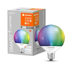 Ledvance Lampe LED intelligente avec Wifi, culot E27, gradable, couleurs RGB et changement de couleur de la lumière, Globeform, mat, remplace les ampoules de 100W, contrôlable avec Alexa, Google, App