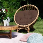 Fauteuil de jardin en osier cler marron Benlemi