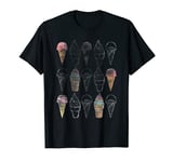 Ice Cream Cones! Extra Vintage Distressed Grunge Faded T-Shirt