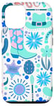 Coque pour iPhone 15 Teal Pink Cowboy Boot Cowgirl Hat Long Live Western Cowgirls