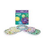 TIMIO Disc Set # 4 : 5 disques Audio pour Le Lecteur TIMIO | Apprendre 96 comptines Vol. 3, 12 Contes de fées Vol.2, 12 Contes de fées Vol. 3, Dinosaures, Petits Insectes | 8 Langues | De 2 à 6 Ans