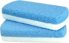 Glass Pumice Stone for Feet, Callus Remover, Foot scrubber & Pedicure - Pack 2