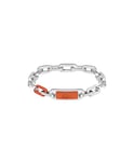 Lacoste Bracelet en chaîne pour Homme Collection CREW en Acier Inoxydable avec une Plaque Gravée - 2040369