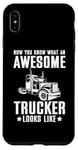 Coque pour iPhone XS Max Awesome Trucker Big Rig Semi-remorque conducteur de camion