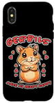 Coque pour iPhone X/XS Gerbils Make My Heart Happy Rongeur Drôle Gerbille