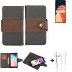 wallet case for OnePlus 9R 5G + earphones bookstyle cover pouch