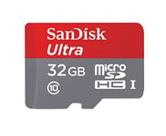 SanDisk Ultra Android MicroSDHC 32Go Carte Mémoire Adaptateur SD jusqu'à 80Mo/s, Classe 10, emballage Déballer sans s'énerver par[Version la Plus Récente]