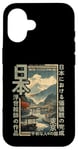 Coque pour iPhone 16 Anime traditionnel japonais sur bois ancien village Ukiyo-e