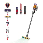 Dyson V12 Detect Slim Absolute Cordless Vacuum Cleaner with Cleaning Accessory Kit Yellow Nickel V12-2023KIT