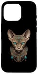 Coque pour iPhone 16 Pro Tee-shirt esthétique pour chat sphynx sans poils pour maman chauve