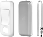 Support Batterie De Apple Vision Pro, Étui De Batterie Portable Pour Vision Pro Avec Clip Ceinture Et Sangle Transversale, Coque De Protection Pour Casque Apple Vr, Blanc