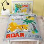 Lion King Roarsome Single Duvet Cover Set Boys Girls Disney Simba 2-in-1 Design