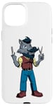 Coque pour iPhone 15 Plus Cartoon Le loup est le barbier