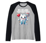 Tooth Brush We Belong Together Dental Valentines Day Dentist Raglan Baseball Tee