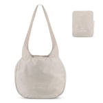 Johnny Urban Sac de Courses Pliable Beige - Lee - Sac Réutilisable pour les Courses Camping Voyages - Fermeture par Cordon de Serrage & Poche Intérieure