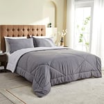 beeweed Summer Duvet Single Size, 4.5 Tog Down Alternative Comforter Set with 1 Pillow Shams, Reversible Coverless Duvet Microfiber Soft Bed Quilt for All Seasons, Machine Washable, 135x200cm