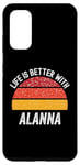 Coque pour Galaxy S20 La vie est meilleure avec le design rétro Alanna Sun, Alanna Sun