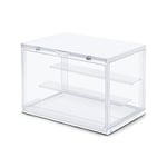 S.I.C Vitrine en Acrylique Transparent; Plusieurs étapes pour la Collection Lego, Figurines, Modèles ; Boîte d'affichage de Gadgets, Organisateur de Collection de Figurines d'action ; (1, Blanc)