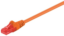 Goobay CAT 6 patchkabel, U/UTP, orange kopparklädd aluminiumtråd (CCA), 0.5 m