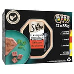 SHEBA® Classiques en terrine pour chat adulte Sélection du Boucher barquettes 4 variétés 12x85g-LOT DE 6