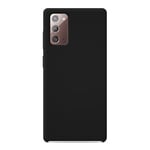 Coque silicone unie Soft Touch Noir compatible Samsung Galaxy Note 20 - Neuf