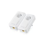 Zyxel Powerline Kit Ethernet Adaptateur CPL G.hn 2400 - Pass-Thru, Gigabit, Plug&Play, Stream Contenu 8K 2-Pack [PLA6457]