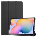 FanTing Case for Samsung Galaxy Tab S6 Lite Tablet, Ultra Slim Light weight Smart Shell Stand Cover Case and Premium Quality PU Leather Case Cover for Samsung Galaxy Tab S6 Lite Tablet -Black