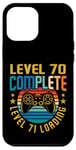 Coque pour iPhone 12 Pro Max Level 70 Complete Level 71 Gamer vidéo 70e anniversaire