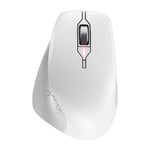 CHERRY Stream Mouse Comfort, Souris Ergonomique sans Fil avec Repose-Pouce en Caoutchouc, pour Droitiers, 2,4 GHz, 6 Boutons Ultra-Silencieux, Blanc