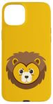 iPhone 15 Plus Cute Yellow Lion Face Costume For Kids and Toddlers Case