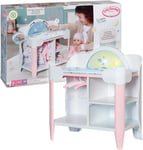 Baby Annabell Day & Night Changing Table 709672 - For 36cm & 43cm Baby Annabell Dolls - Light Effects, Changing Mat, Hangers - Require 3 AAA Batteries (Not Included) - Suitable for Kids From 3+ Years