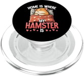 Hamster Home est l'endroit où mon hamster est Hamster Mom PopSockets PopGrip pour MagSafe